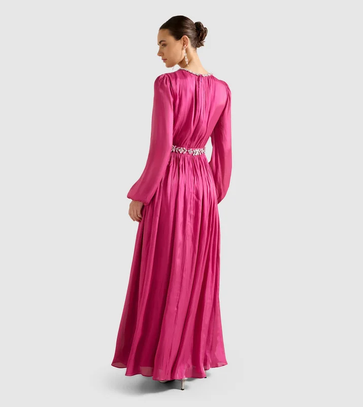forever new ELVIA Metallic Belted Maxi Dress